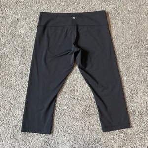 Lululemon Wunder Under Crop Leggings Black Luxtreme 19" Inseam Women’s Sz 10